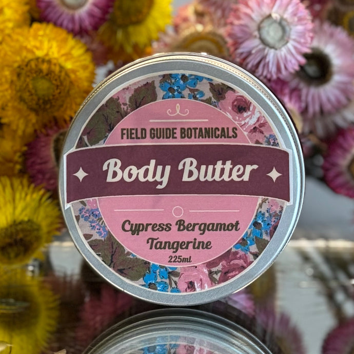 Cypress Garden luxurious Body Butter scented with Tangerine, Cypress and Bergamot essential oil