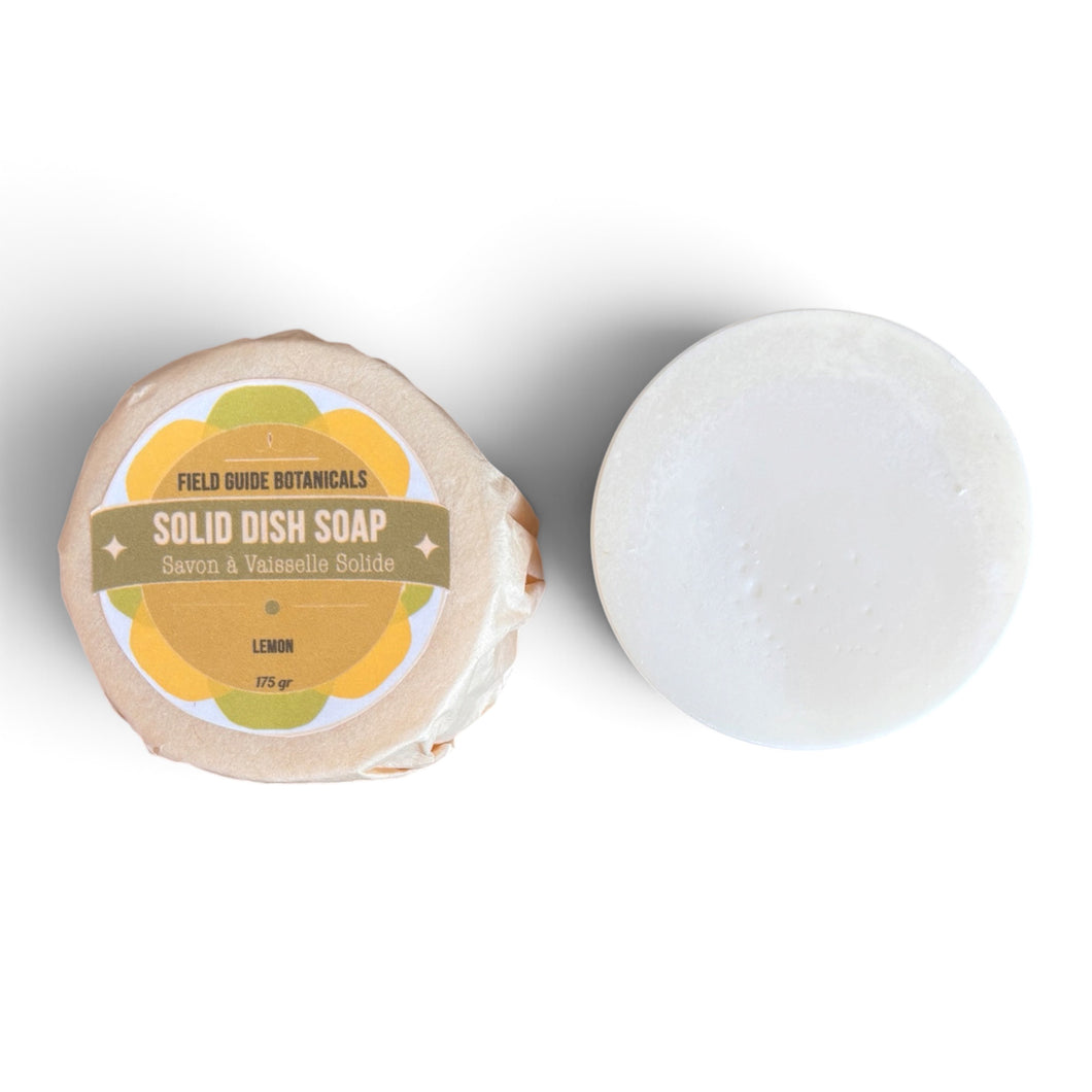 Solid Dish Soap scented with d-limonene