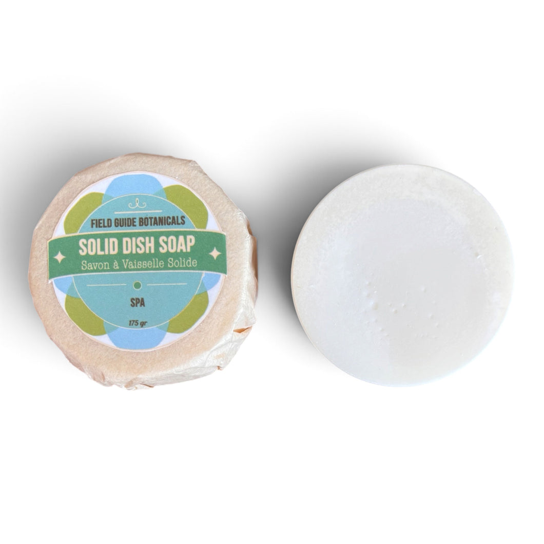 Solid Dish Soap Scented with a spa blend