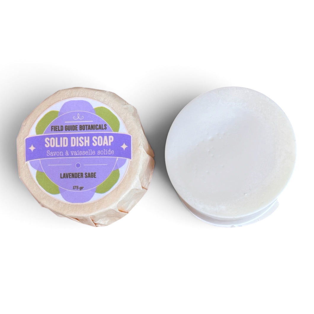 Solid Dish soap scented with lavender essential oil