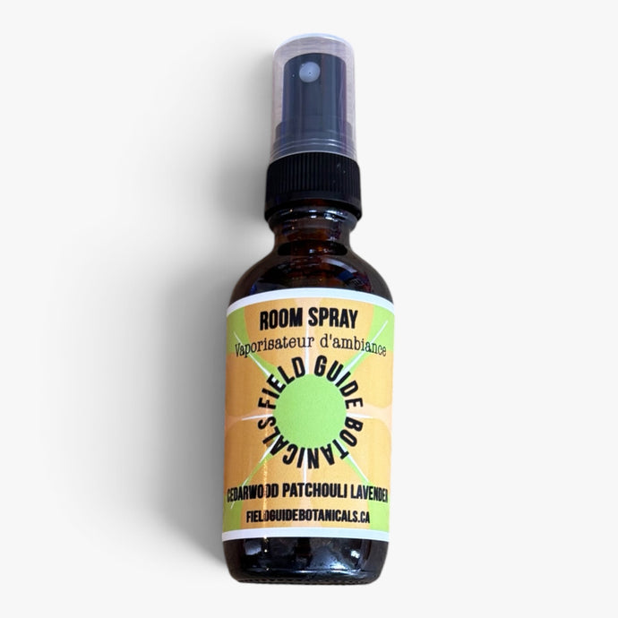 Natural Room spray scented with cedarwood patchouli and lavender