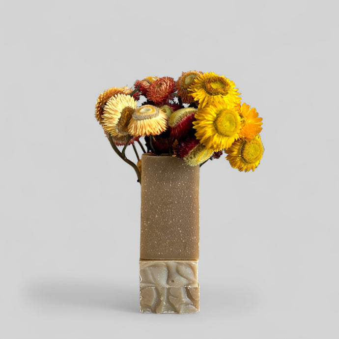 All Natural Marjoram and Lemon Exfoliating Hand And Body Beer Soap