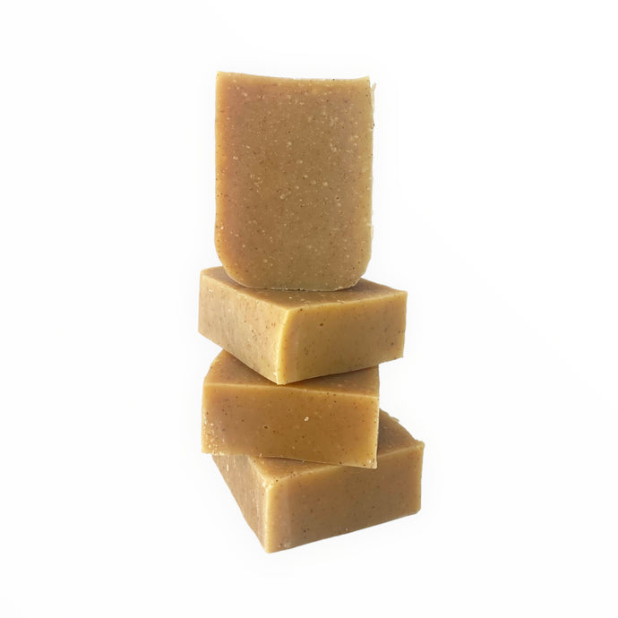 All Natural Lemongrass Beer Soap with apricot kernels for exfoliation