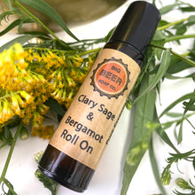 To eliminate anxiety and promote grounding.  Natural Clary Sage & Bergamot roll on, in a jojoba oil base.  Apply the roll on directly to your forehead, neck, shoulders and along your hair line.   As well as pulse points.   Clary Sage: A warming, scent that eases discomfort in the body and inspires calm, balanced thoughts.  Bergamot Essential Oil: Is said to relieve depression, anxiety, and other mood disorders.