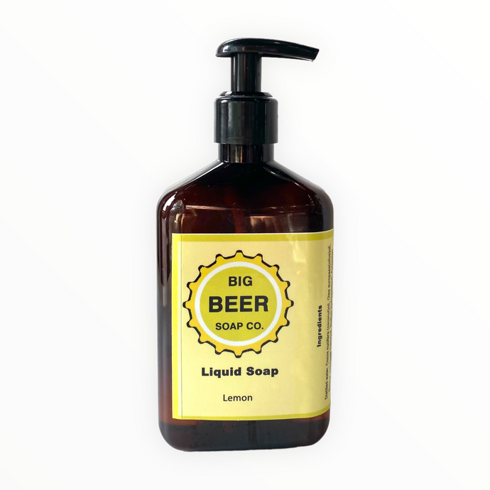 All natural lemon liquid hand and body soap made in Totonto Canada